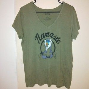 Disney Lion King Rafiki Namaste womens tshirt XL